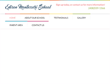 Tablet Screenshot of edisonmontessorischool.com